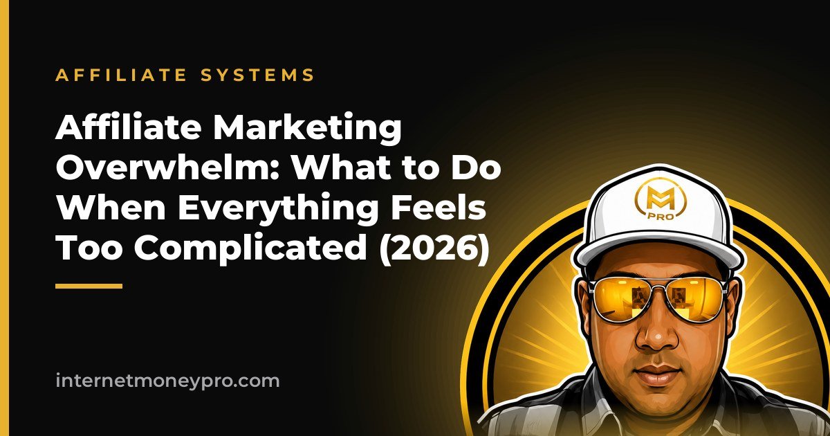 Affiliate Marketing Overwhelm: What to Do When Everything Feels Too Complicated (2026)