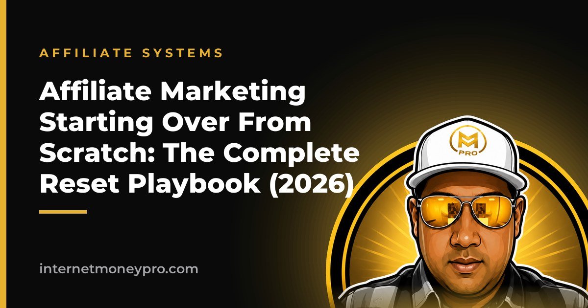 Affiliate Marketing Starting Over From Scratch: The Complete Reset Playbook (2026)