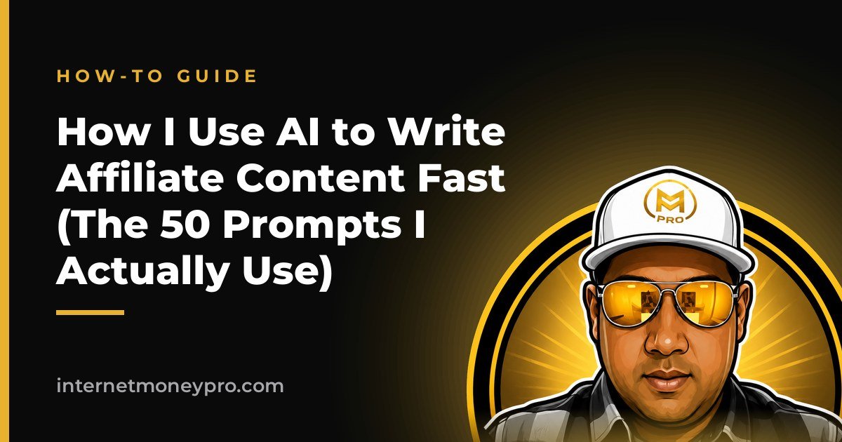 How I Use AI to Write Affiliate Content Fast (The 50 Prompts I Actually Use)