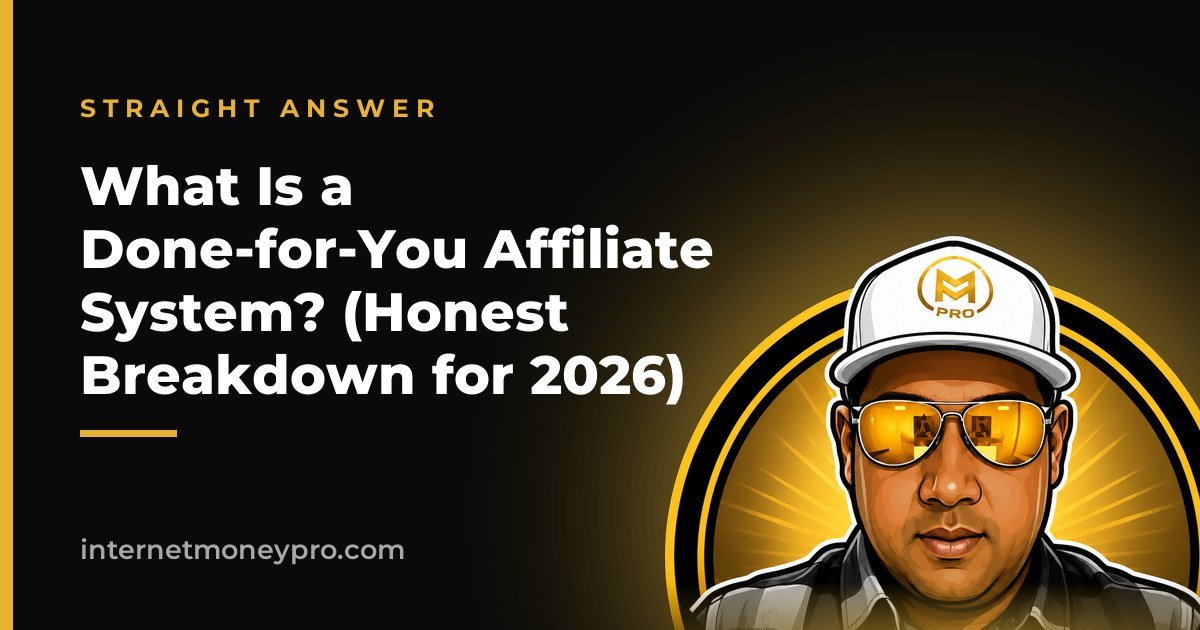 What Is a Done-for-You Affiliate System? (Honest Breakdown for 2026)